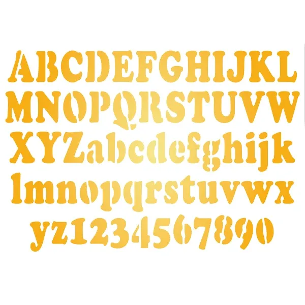 L&B STICKY STENCIL 15 X 30CM - ALPHABET