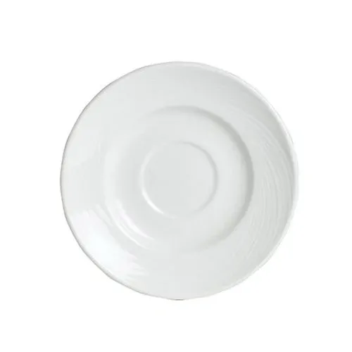 Steelite Spyro Single Well Saucer, 6 1/2", White (36-pack)