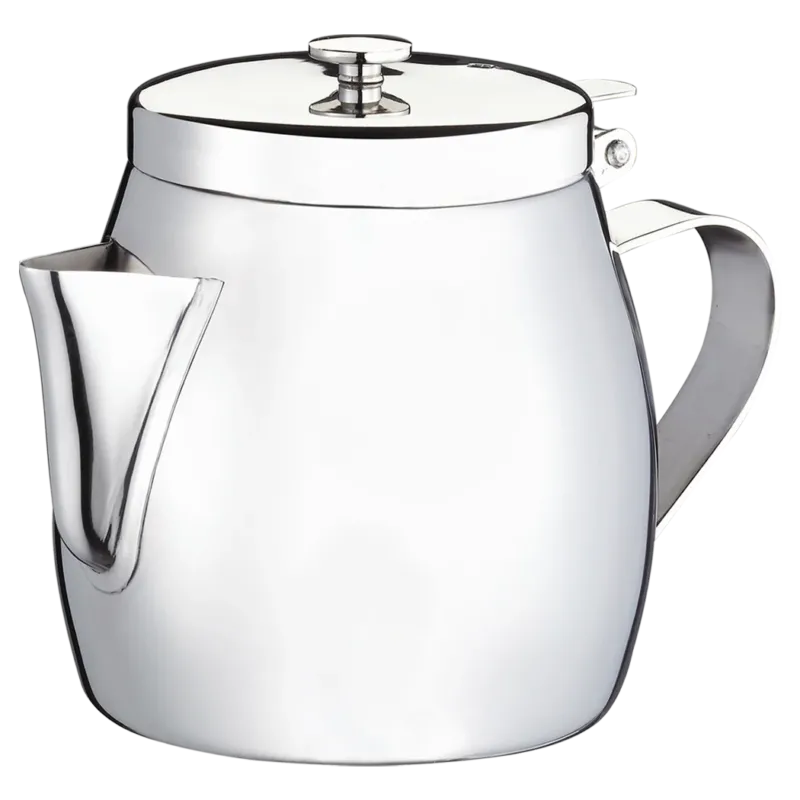 Browne Stackable Teapot with Strainer, 10 oz, Stainless Steel