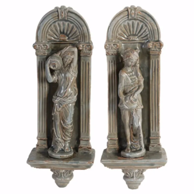 Appeal Ceramic Walldecors, Set Of 2, Gray By Benzara | Decor | Modishstore