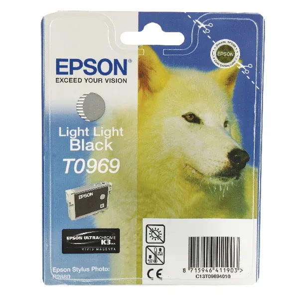 Epson T0969 Ink Cartridge Ultra Chrome K3 Husky Light Light Black C13T09694010