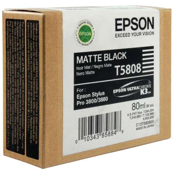 Epson T5808 Ink Cartridge Matte Blk