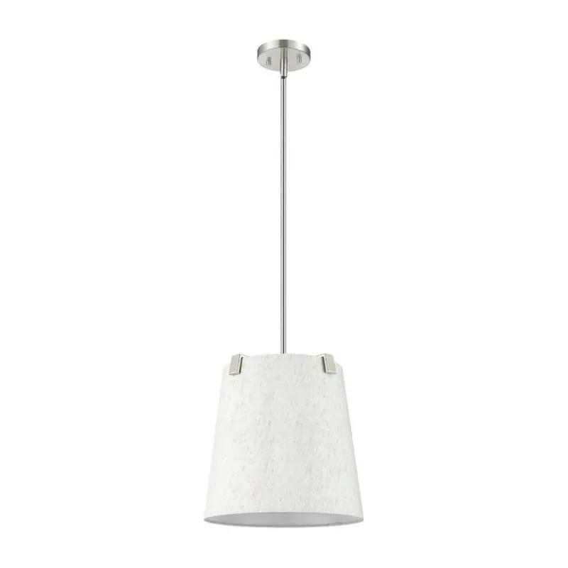 Weston 13" Pendant | Cream Fabric Shade